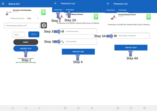 this explain how to add number in protection list manually